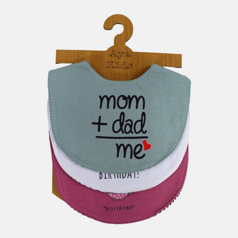 Baby Girls’ Cotton Bibs  Pack of 3