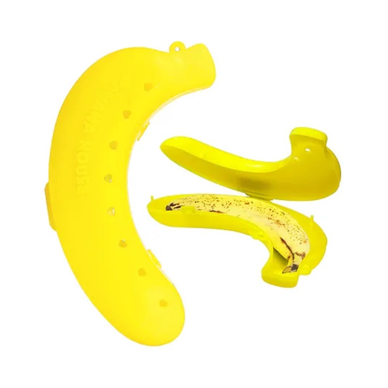 VGRASSP Banana Storage Case For Kids – Banana Box With Small Vents For School And Outdoor – Color May Vary (Pack Of 1)